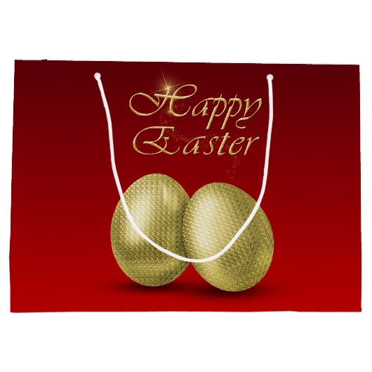 Goldene Ostereier - Große Geschenktasche Große Geschenktüte (Rückseite)