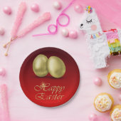 Goldene Ostereier - Papierplatte Pappteller (Party)