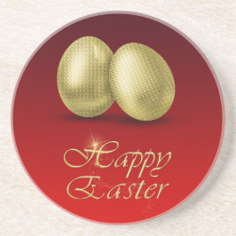 Goldene Ostereier - Sandstein Untersetzer