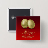 Goldene Ostereier - Schaltfläche Button (Vorne & Hinten)