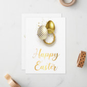 Goldene Osterfeiertage Mitteilungskarte (Vorderseite/Rückseite Beispiel)