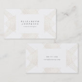 Goldene Oval Geometrische Kunst Déco Gatsby Visitenkarte (Vorne/Hinten)