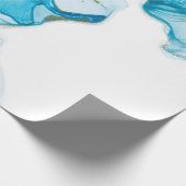 Goldene Ozeanwellen. Reichhaltiges abstraktes Bild Geschenkpapier (Ecke)