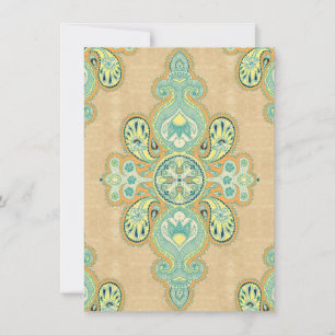 Goldene Paisley Einladung