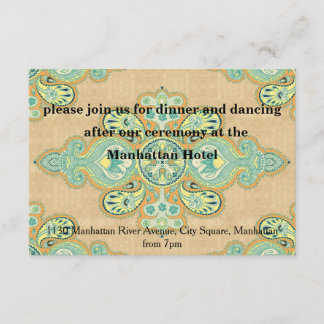 Goldene Paisley Einladung