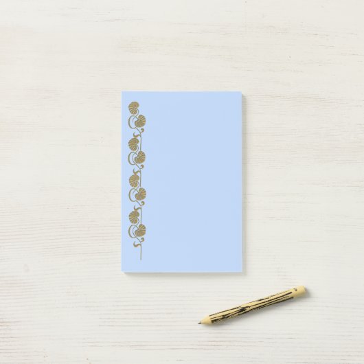 "goldene" Palme Post-it Klebezettel (Auf Schreibtisch)