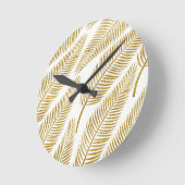 Goldene Palme Runde Wanduhr (Winkel)