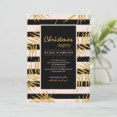 Goldene Palmen Einladung (Stehend Vorderseite)