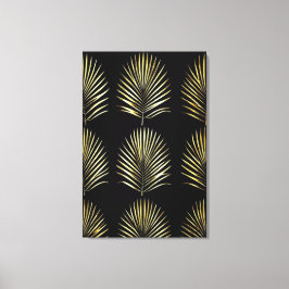 Goldene Palmwedel Symphonie Gitter Leinwand Wandku