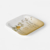 Goldene Papierplatten zum 50. Geburtstag  Pappteller (Gewinkelt)