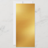 Goldene Parteieinladung Einladung (Rückseite)