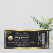 Goldene Parteiticket-Einladung 2026 (Stehend Vorderseite)