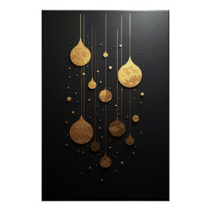 Goldene Partikel tanzen Poster
