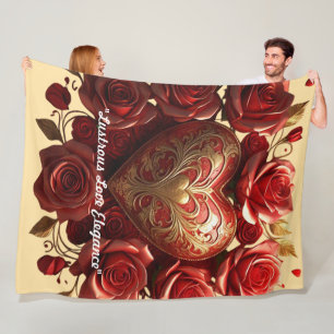 "Goldene Passion Blüte" Fleecedecke