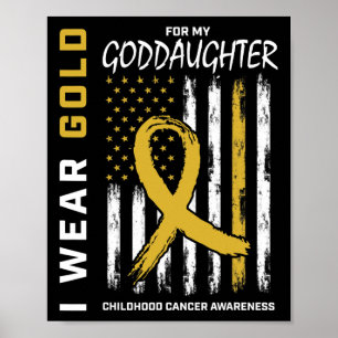 Goldene Patentochter Bewusstsein für Kinderkrebs A Poster