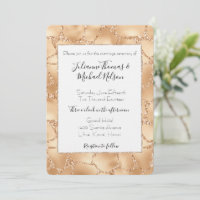 Goldene Peach Glitzy Giraffe Print Wedding