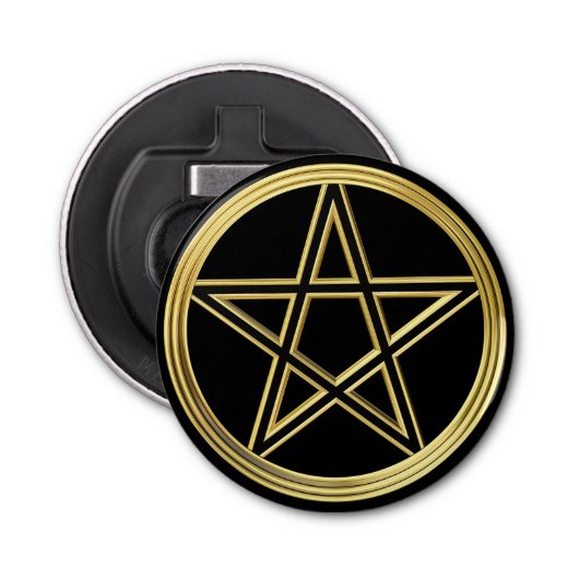 Goldene Pentagramm Flaschenöffner (Vorderseite)