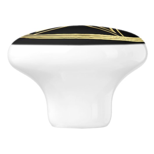 Goldene Pentagramm Keramikknauf (Seitenansicht)