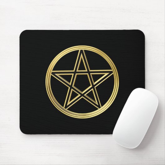 Goldene Pentagramm Mousepad (Mit Mouse)