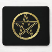 Goldene Pentagramm Mousepad (Vorne)