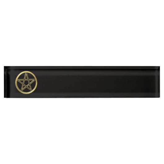 Goldene Pentagramm Namensplakette (Vorderseite)