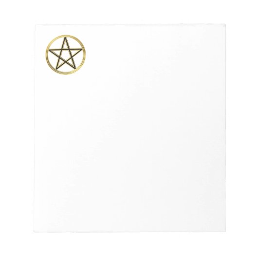 Goldene Pentagramm Notizblock (Vorderseite)