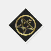 Goldene Pentagramm Serviette (Ecke)