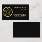 Goldene Pentagramm Visitenkarte (Vorne/Hinten)