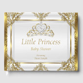Goldene Perl Princess Baby Dusche Gästebuch (Vorderseite)