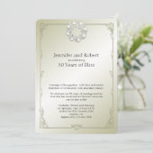 Goldene Perle 30. Hochzeitstag Einladung (Stehend Vorderseite)