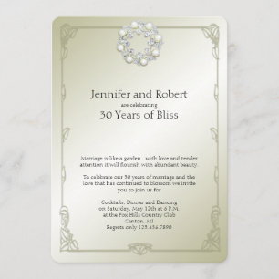 Goldene Perle 30. Hochzeitstag Einladung
