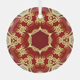 Goldene Perle: dekorative Rahmenzeichnung. Ornament Aus Glas