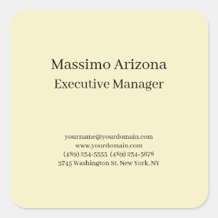 Goldene Perle Schlichte Profi-Moderne Minimalistis Quadratischer Aufkleber