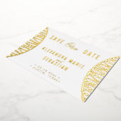 Goldene Perlen Save the Date Gold Folieneinladung (Gedreht)