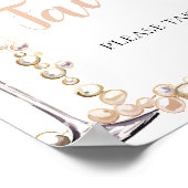 Goldene Perlen und Prosecco Champagner-Favoriten-Z Poster (Ecke)