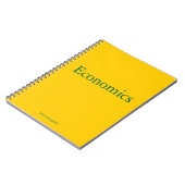 Goldene Personalisierte Ökonomie Notizblock (Linke Seite)