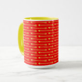 Goldene Pfeilmuster Tasse (Vorderseite Links)