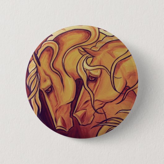 Goldene Pferde Button (Vorderseite)