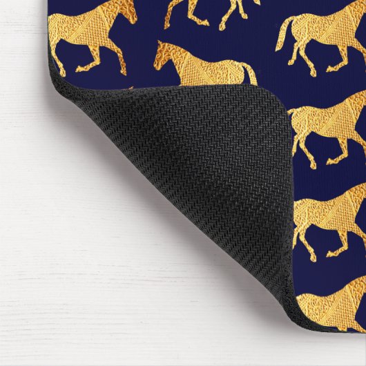 Goldene Pferde Mousepad (Ecke)
