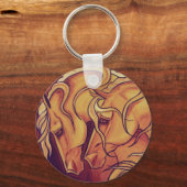 Goldene Pferde Schlüsselanhänger (Vorderseite)