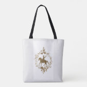 Goldene Pferdekunst  Tasche (Rückseite)