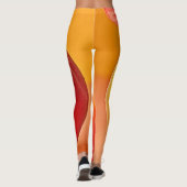 Goldene Pfirsich-Perfektion-Design Leggings (Rückseite)