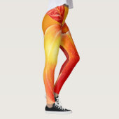 Goldene Pfirsich-Perfektion-Design Leggings (Rechts)