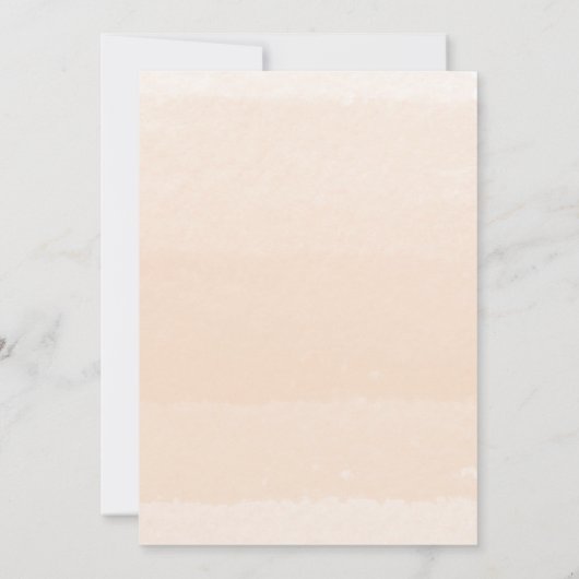 Goldene Pfirsichblütendusche Einladung (Rückseite)