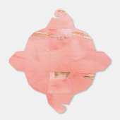 Goldene Pfirsichfarben Abstrakter Name Moderne Hoc Geschenkschachtel (Ungefaltet)