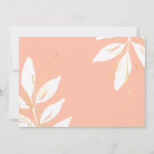 Goldene Pfirsichfarben-Engagement-Partei Einladung (Rückseite)