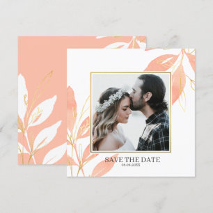 Goldene Pfirsichfarben Save the Date Einladung