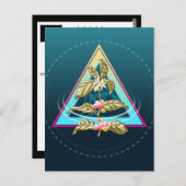 goldene Pflanze Postkarte (Vorne/Hinten)