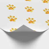 Goldene Pfote Geschenkpapier (Ecke)