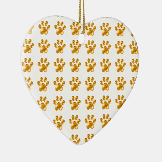 Goldene Pfoten Keramik Keramik Ornament (Rechts)